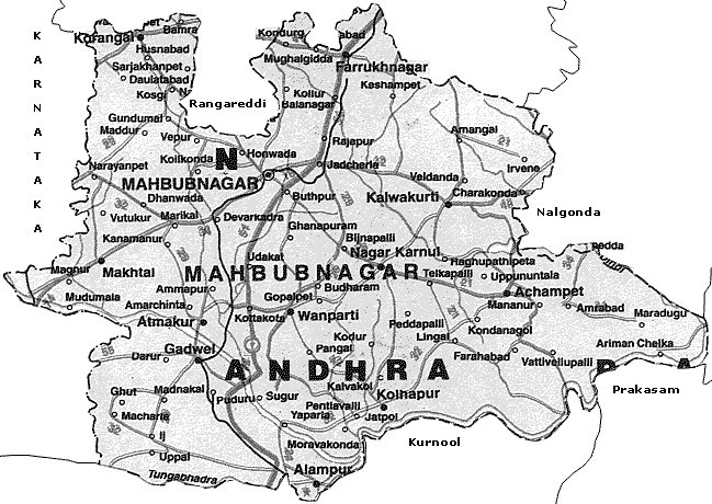 Maps of Mahbubnagar