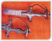 Sailaba, Hyderabad, 18th century and talwar, Hyderabad, 17th century