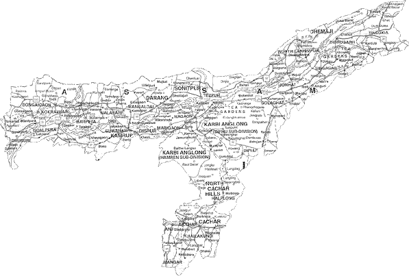 Map of Assam