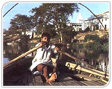 Boating on the river Mandakini
