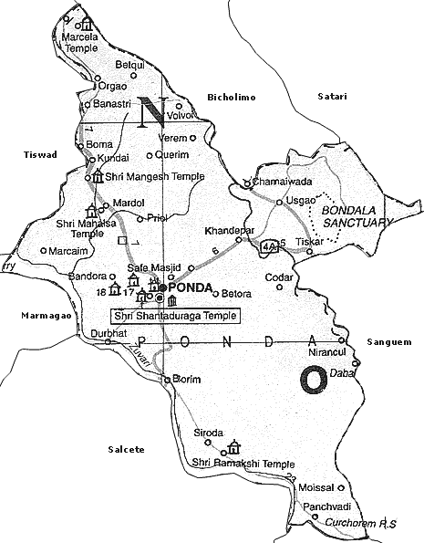 Map of Ponda