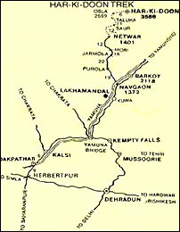 Map of Trekking Route