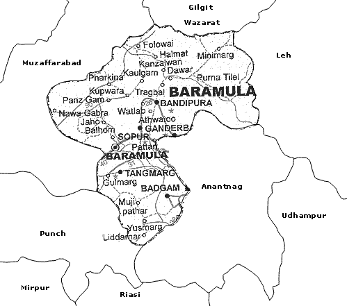 Map of Baramula