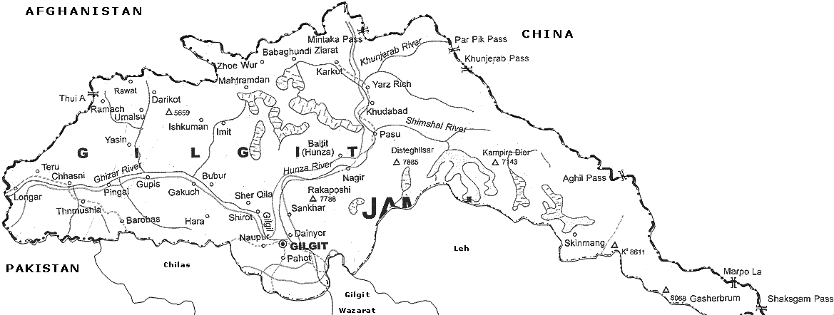 Map of Gilgit