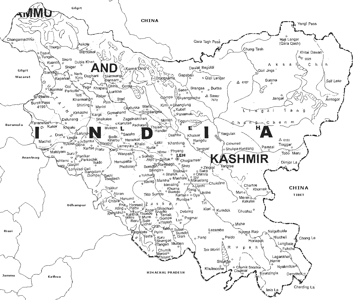 Map of Leh