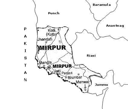 Map of Mirpur