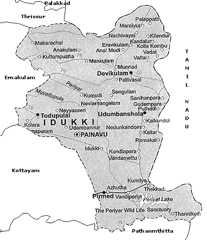 Maps of Idukki