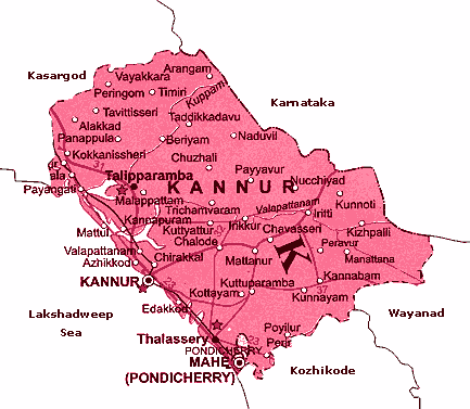 Map of Kannur