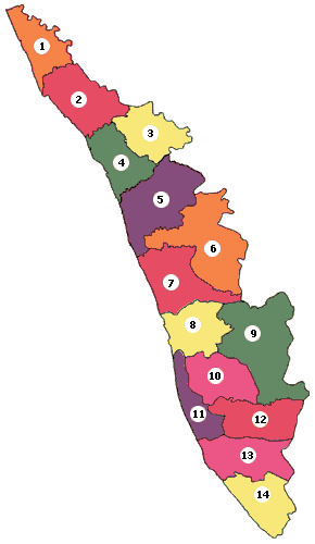 Map of Kerala