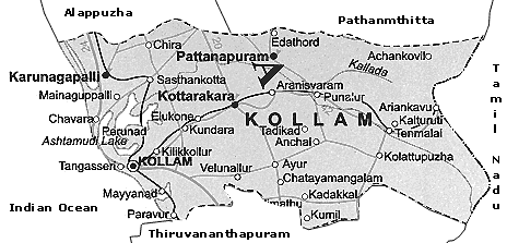 Maps of Kollam