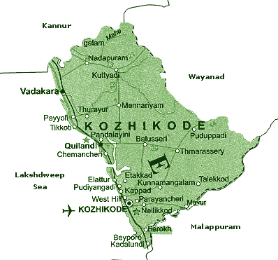 Map of Kozhikode