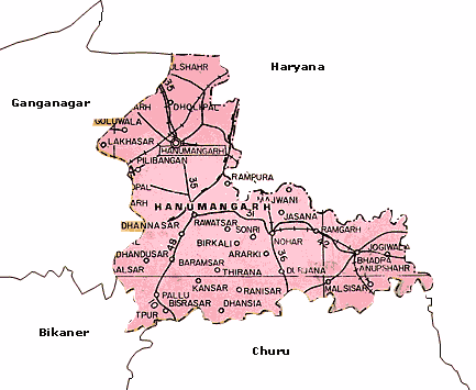 Maps of Hanumangarh