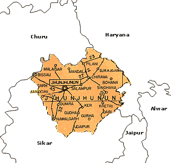 Maps of Jhunjhunu