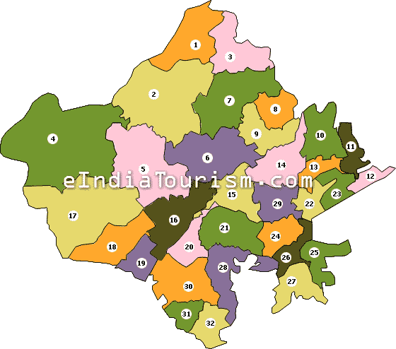 Map of Rajasthan