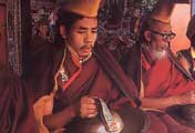 monks with crymbals