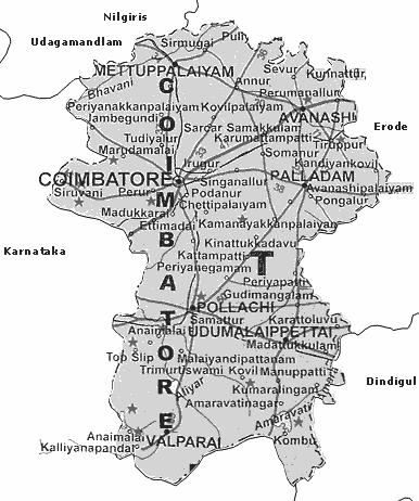 Map of Coimbatore