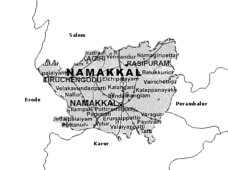 Map of Namakkal
