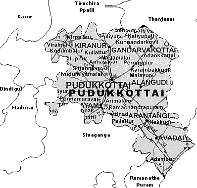 Map of Pudukkottai 