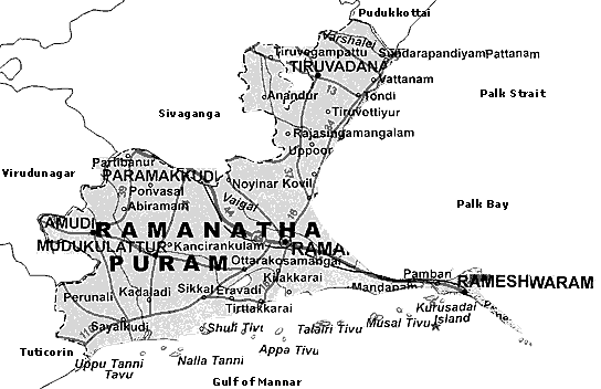 Map of Ramanathapuram 