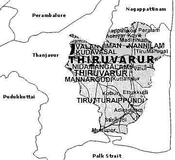 Map of Thiruvarur 