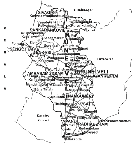 Map of Tirunelveli