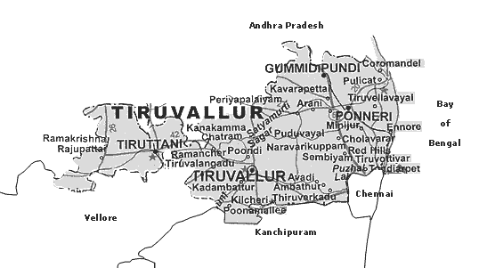 Map of Truvallur 