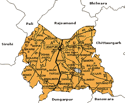 Map of Udaipur