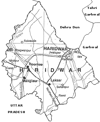 Map of Haridwar