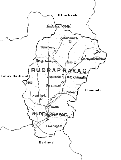 Map of Rudraprayag