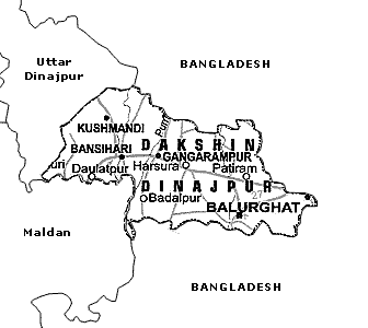 Map of Dakshin Dinajpur