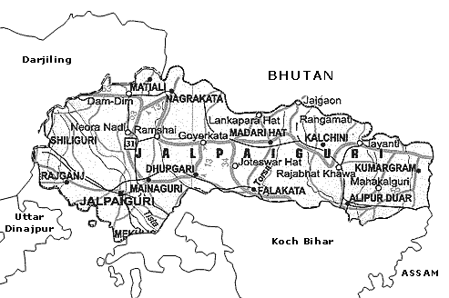 Map of Jalpaiguri
