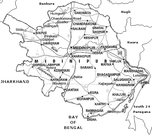 Map of Medinipur