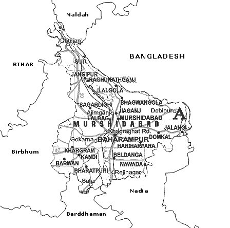 Map of Murshidabad