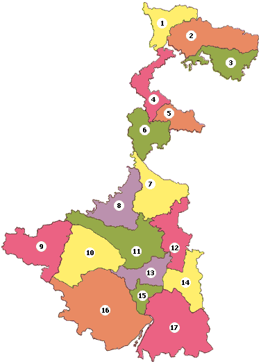 Map of West Bengal